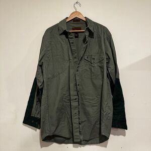 Browning Shooting Range Long Sleeve Snap Green Size Large 100 percent Cotton